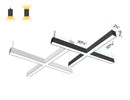 2-direction configurable X-shaped linear light – GL L8070 in black and white models with up/down or downward light.