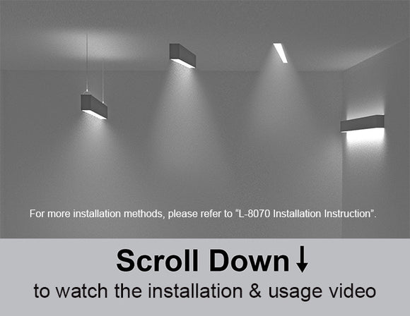 Durable LED linear light with multiple mounting options, delivering bright and even illumination for commercial spaces.