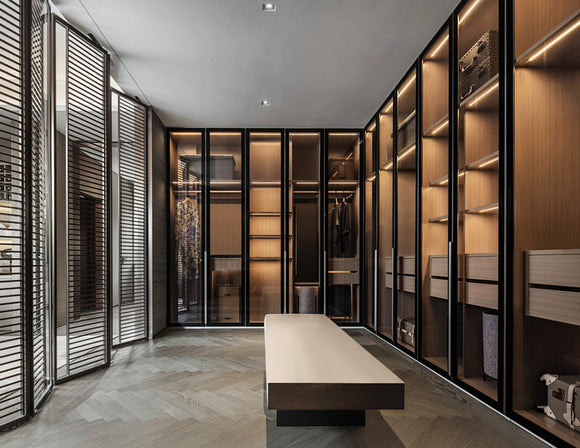 Integrated with the LDR Series power supply, the wardrobe lighting system offers bright and safe illumination inside the cabinet, making it easier to find and organize clothing.