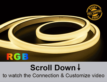 The 3D neon LED lights that are RGB.