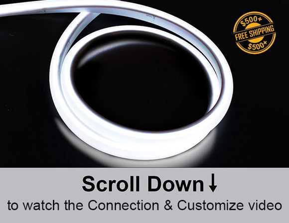 The 3D neon LED lights that are 6500K.