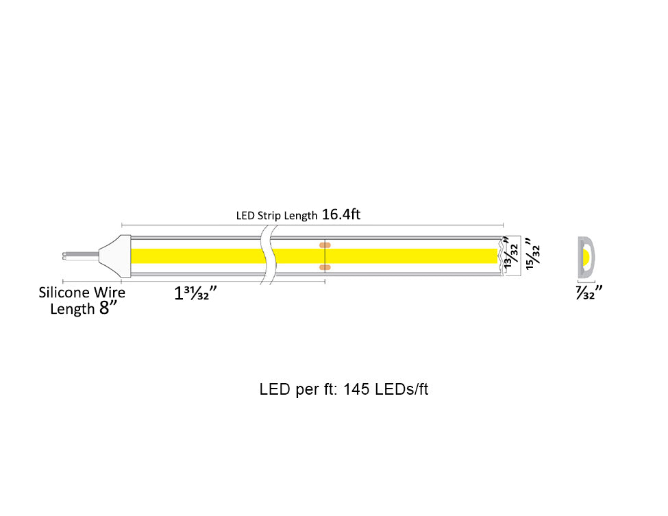 Sauna LED Strip Light in Sauna Room, SAUNA Series, 24V, IP67 – COB reinforced copper board with wider yellow adhesive for enhanced durability and smooth, even lighting in high-temperature and humid sauna environments.