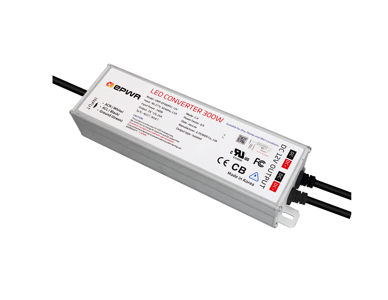 A 300W 12VDC LED driver for powering low voltage light systems.