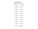 Dimensions of LED Ladder Light - 5 points (17" Width)