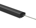 SLIM FLAT-SL - GLQ 1711 Black Aluminum Channel + Black Diffuser - 94" - 3