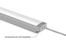 GL LED Slim Flat SL GLQ-1711 Silver Aluminum Channel with Milky Diffuser features a stylish anodized finish designed for smooth, uniform light diffusion. Built for excellent heat management and lasting performance, it’s perfect for contemporary LED strip lighting setups that demand a clean, professional appearance.