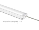 GL LED Slim Flat SL GLQ-1711 White Aluminum Channel with Milky Diffuser creates smooth, even light diffusion with a modern, matte anodized finish. Engineered for consistent performance and thermal efficiency, it’s perfect for refined LED strip lighting designs and architectural interiors.