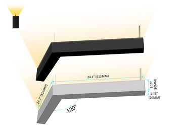 LED Linear Light - L8070 - Up Light - 120°L Shape