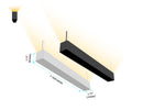 2ft up-light-only L8070 linear fixture in black and white, ideal for indirect ceiling wash lighting.
