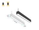 GL LED L8070 linear lights in 2ft length, available in black and white finishes, featuring up and down lighting.
