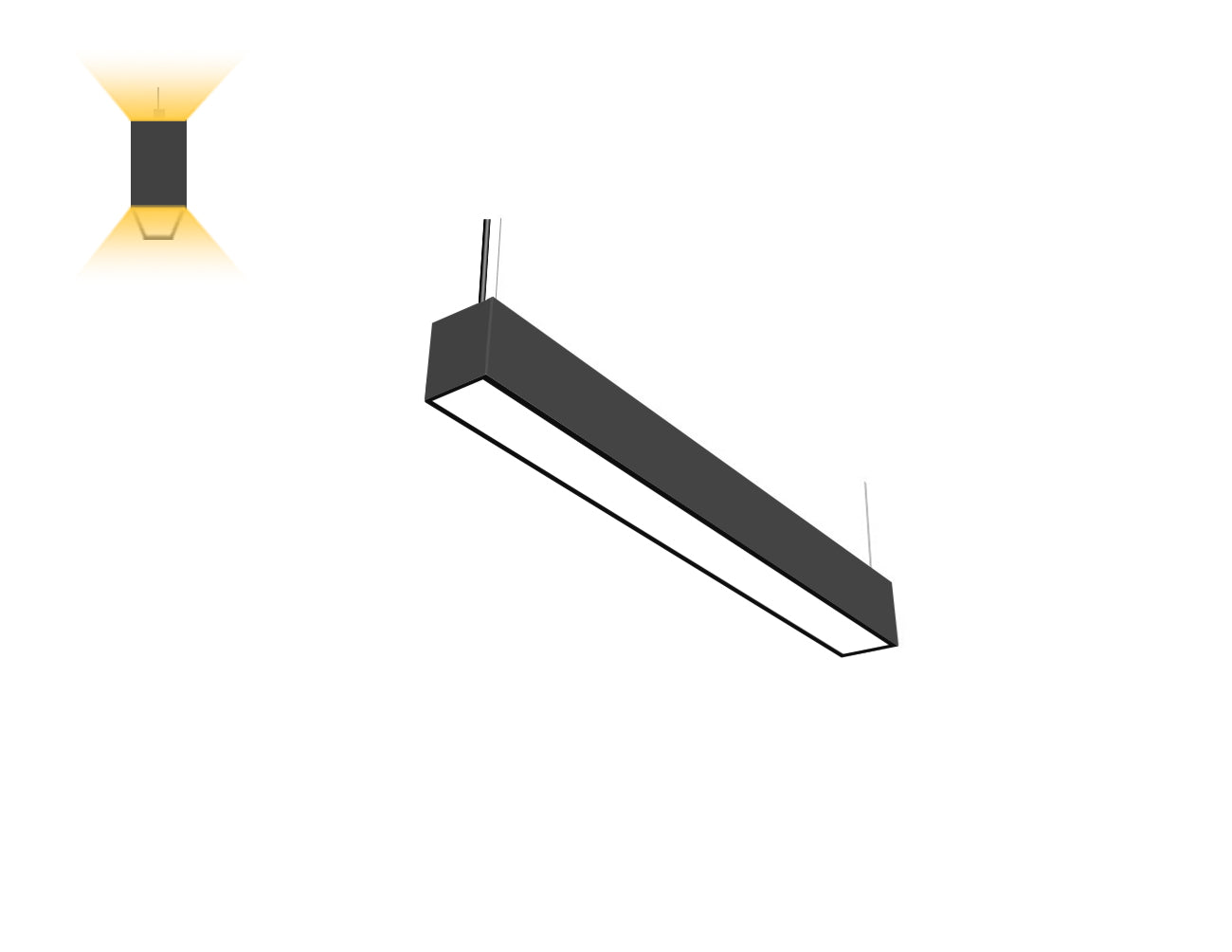 LED Linear Light - L8070 - Milky Flat Lens - 2ft