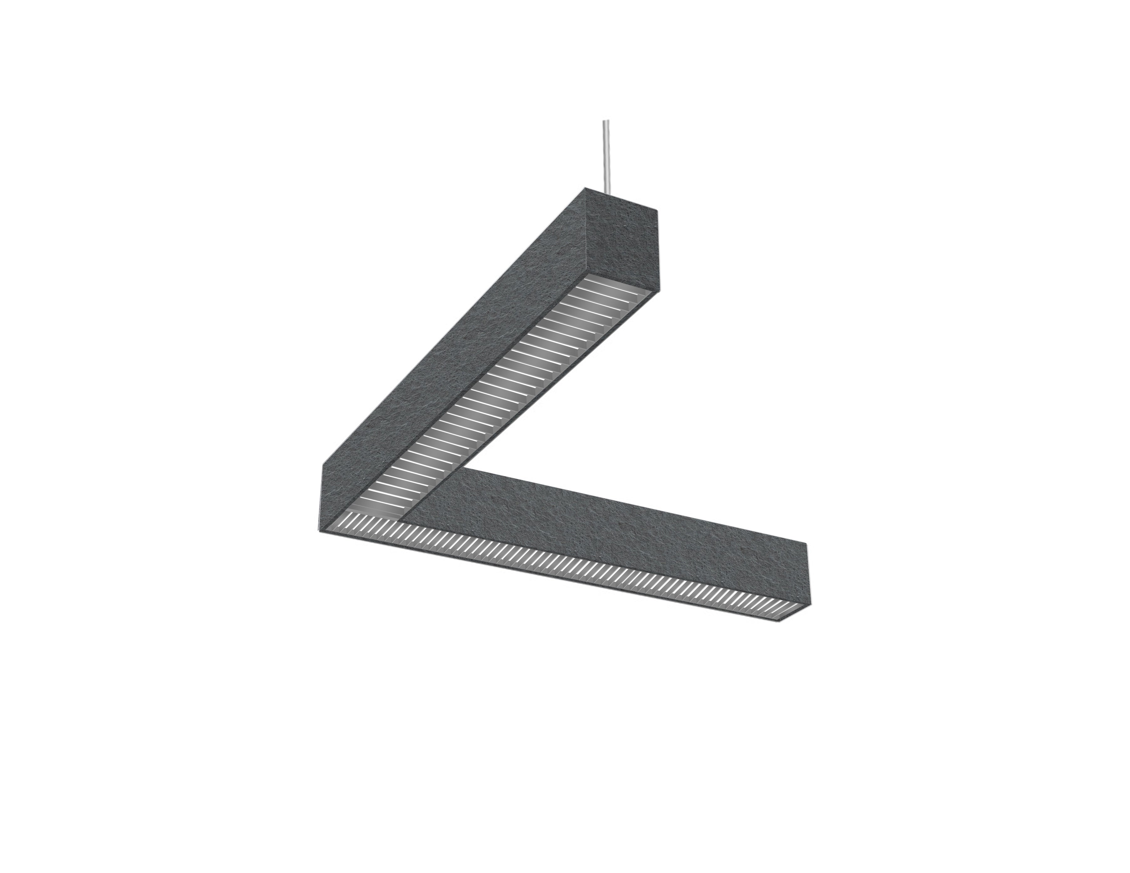 LED Linear Light - L8070 - Acoustic Housing - Grille Lens - L Shape