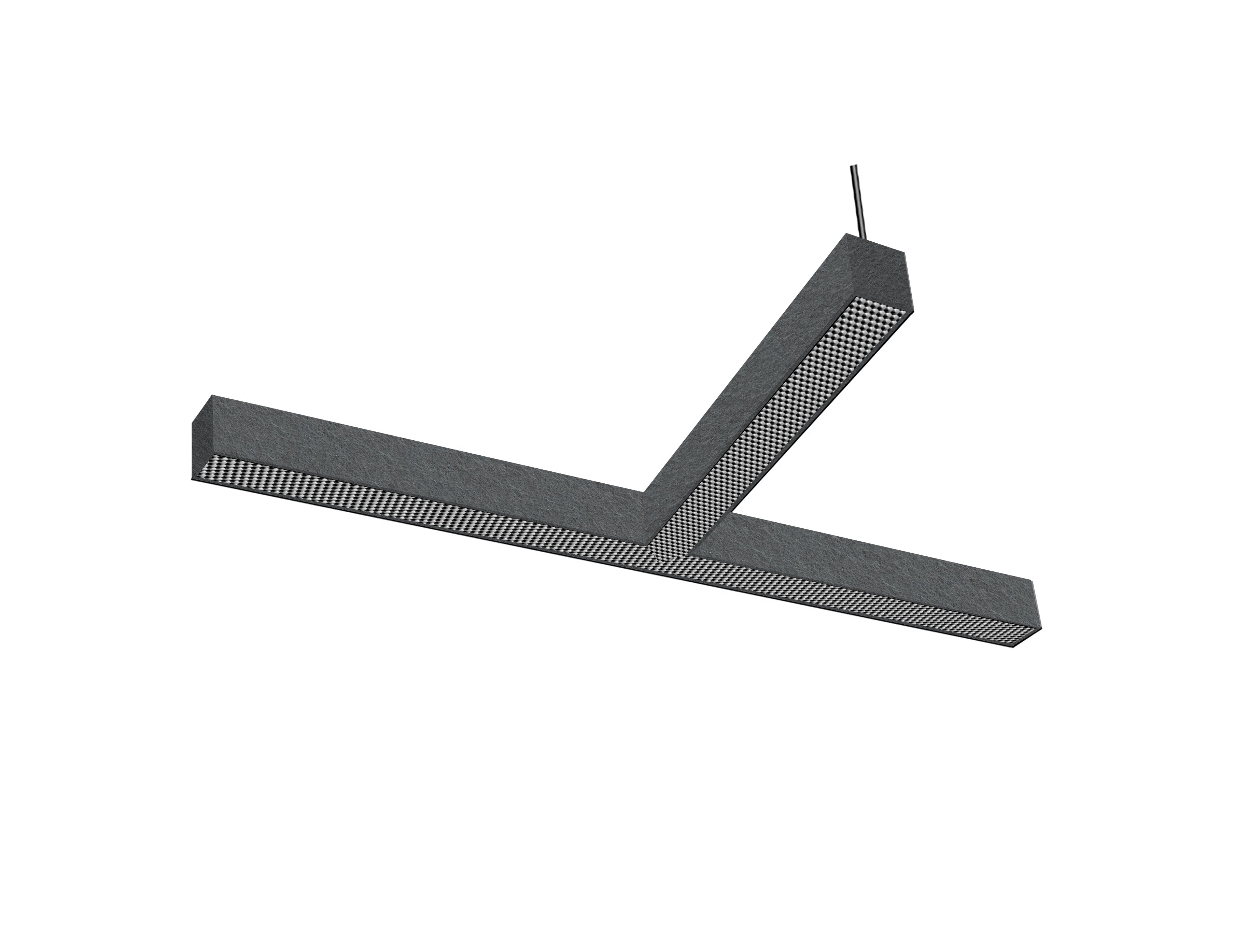 LED Linear Light - L8070 - Acoustic Housing - No Glare Lens - T Shape