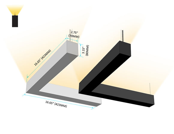 Light Waheed L LED Linear Light - L8070 - Up Light - L Shape | GL LED US LIGHTING