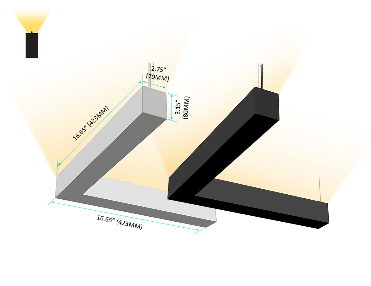 LED Linear Light - L8070 - Up Light - L Shape | GL LED US LIGHTING