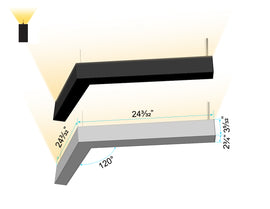 LED Linear Light - L8070 - Up Light - 120°L Shape