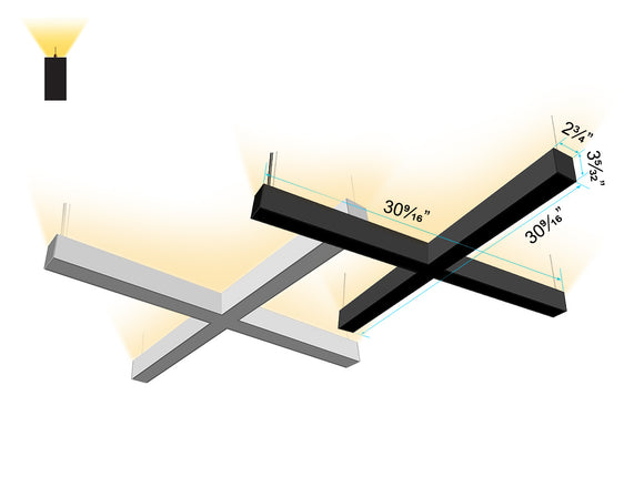 LED Linear Light - L8070 - Up Light -X Shape