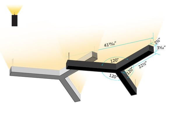 LED Linear Light - L8070 - Up Light - Y Shape
