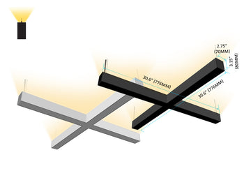 LED Linear Light - L8070 - Up Light -X Shape