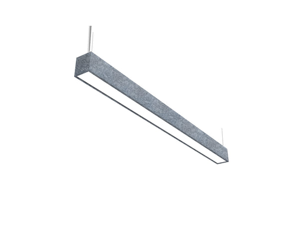 LED Linear Light - L8070 - Acoustic Housing - Milky Flat Lens - 4ft - 2