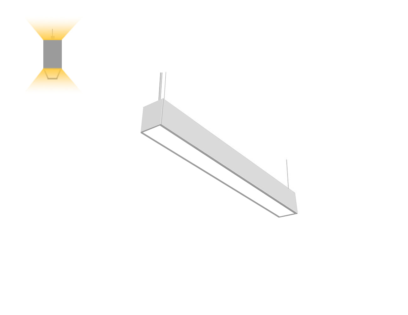 LED Linear Light - L8070 - Milky Flat Lens - 2ft