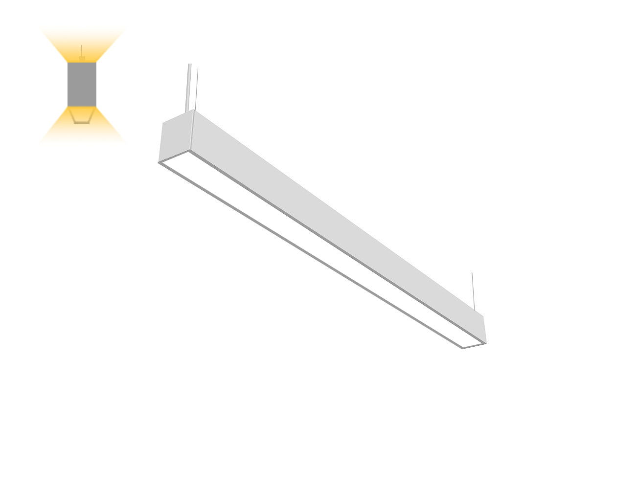 LED Linear Light - L8070 - Milky Flat Lens - 4ft