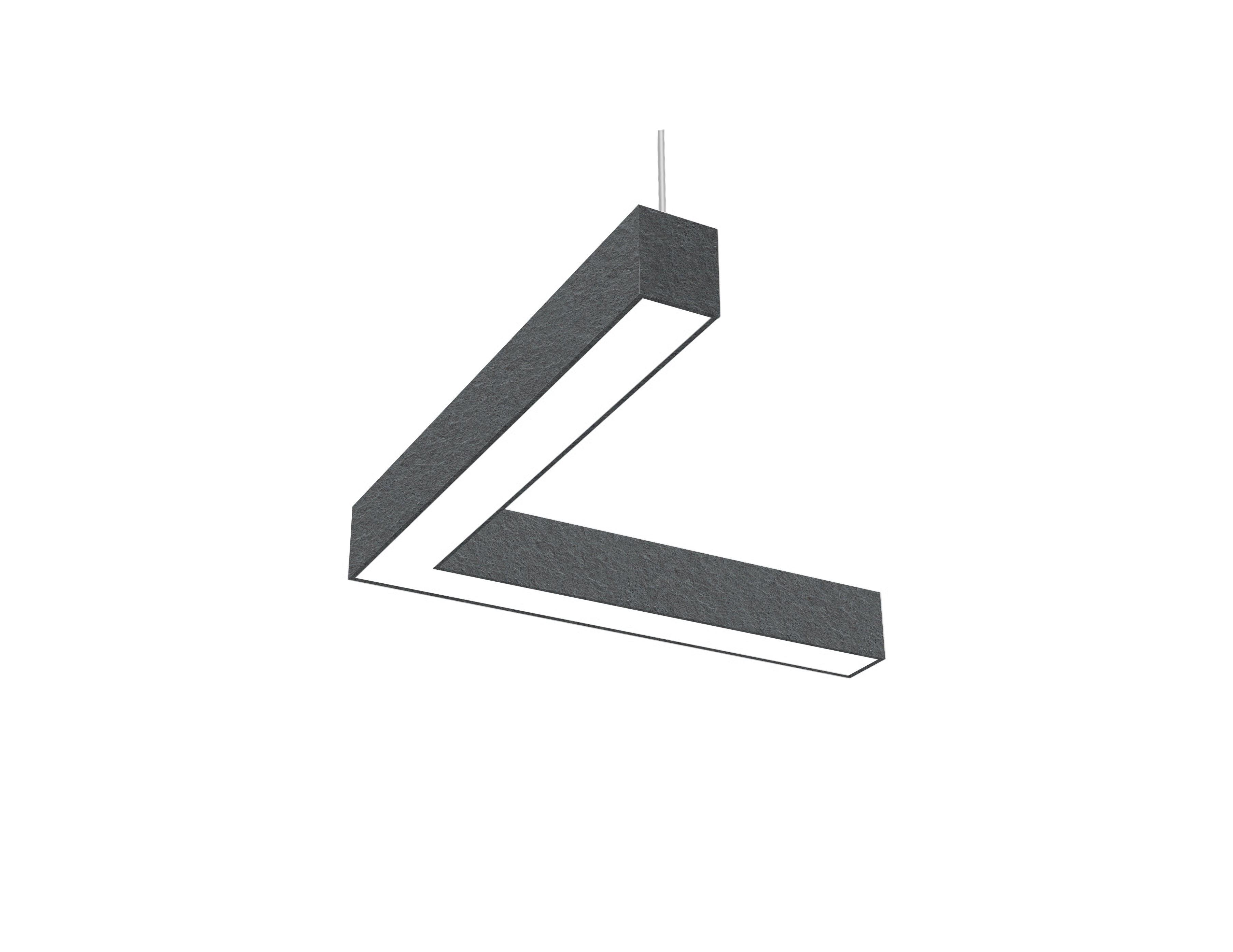 LED Linear Light - L8070 - Acoustic Housing - Milky Flat Lens - L Shape