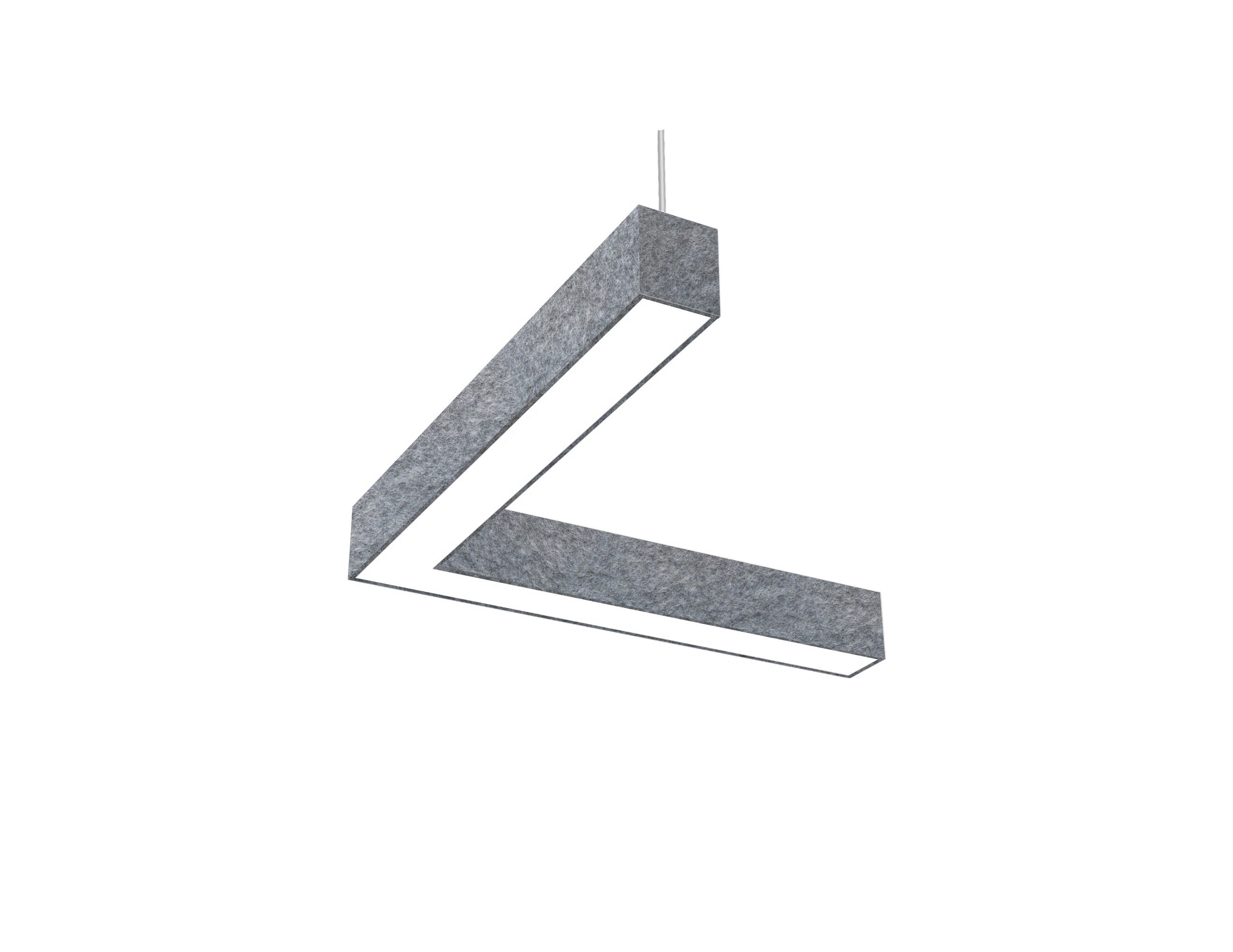 LED Linear Light - L8070 - Acoustic Housing - Milky Flat Lens - L Shape - 0