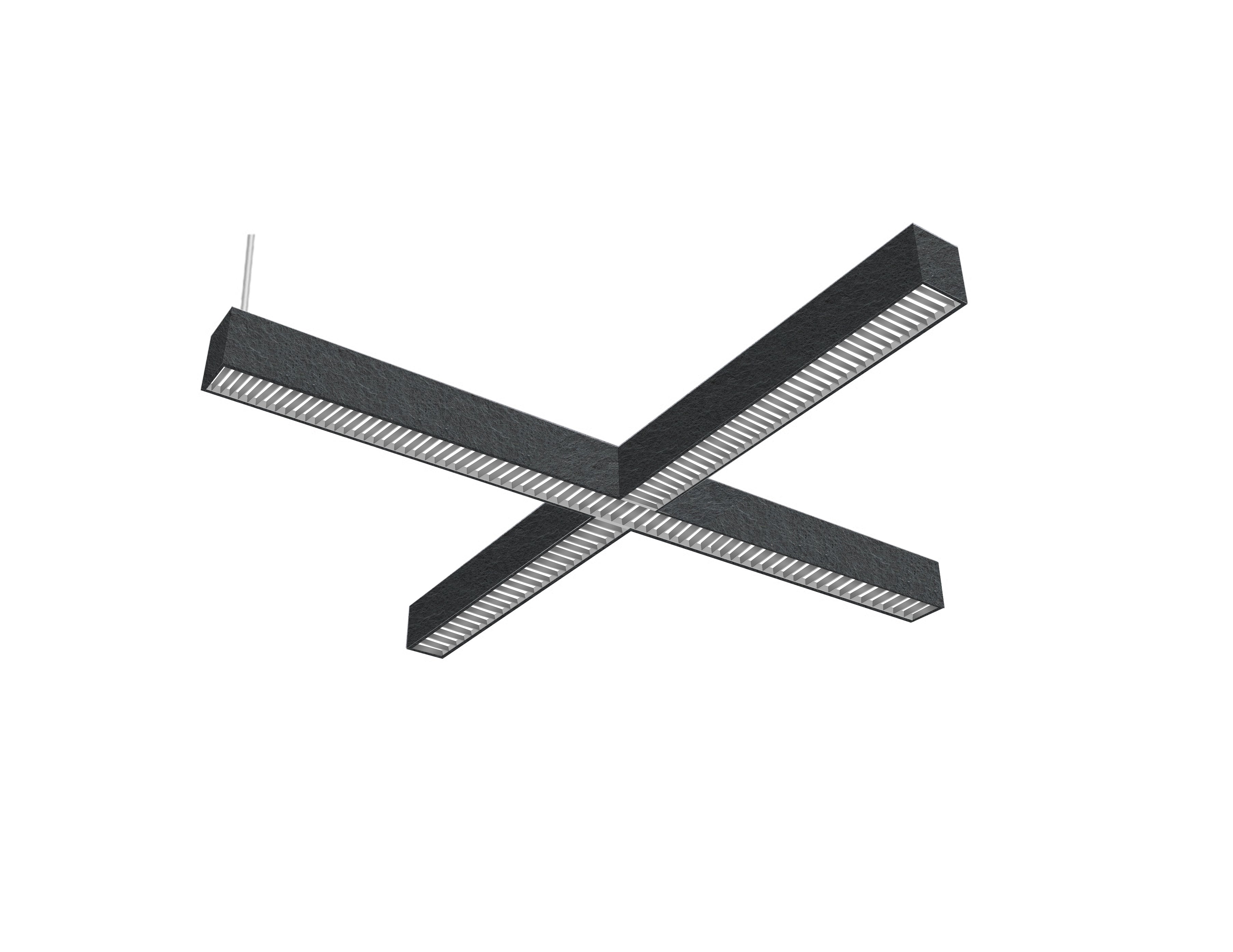 LED Linear Light - L8070 - Acoustic Housing - Grille Lens - X Shape