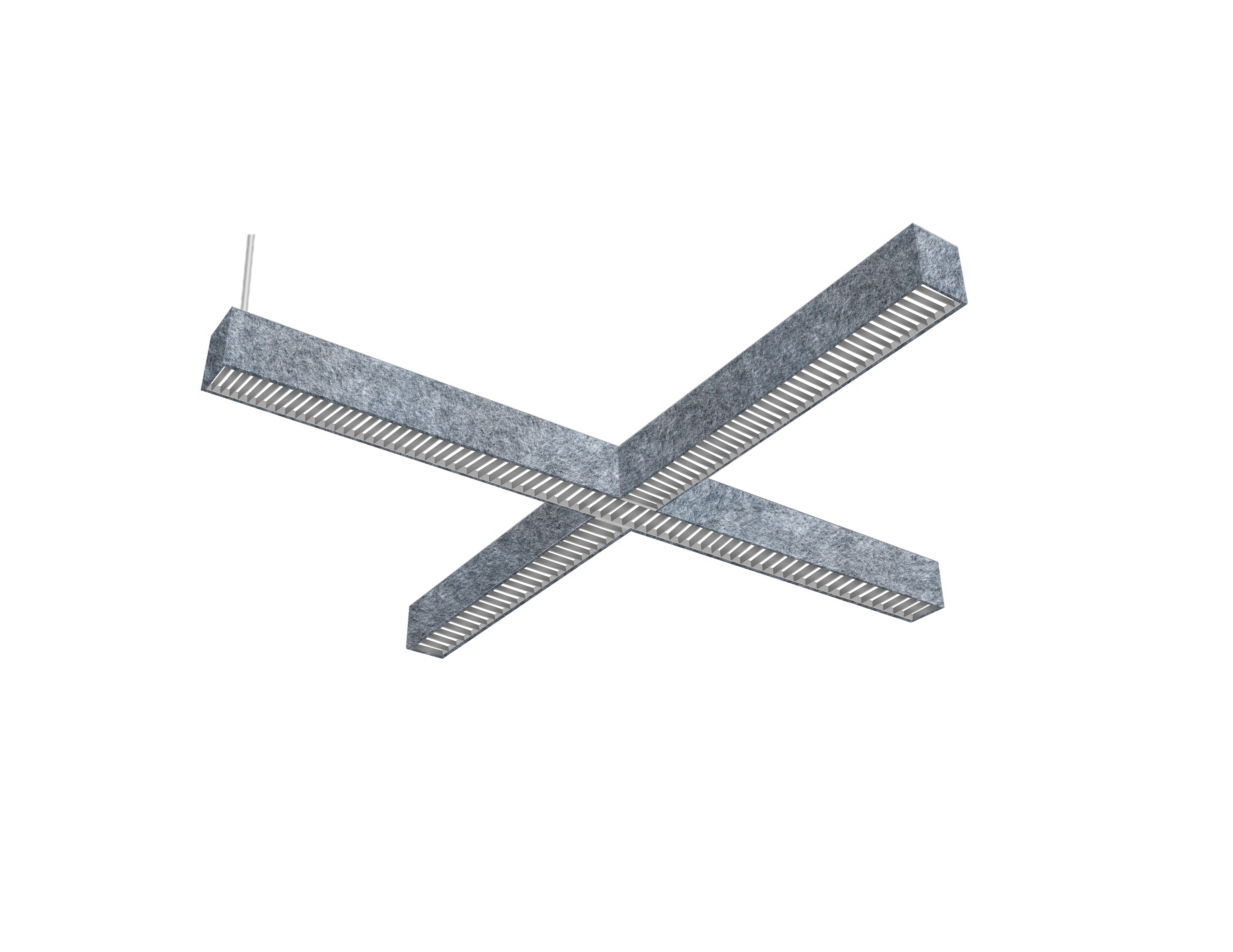 LED Linear Light - L8070 - Acoustic Housing - Grille Lens - X Shape