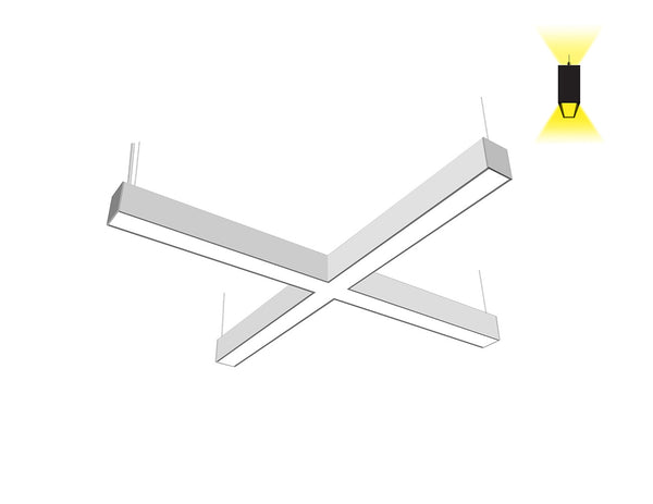 LED Linear Light - Up and Down Continuous Run L8070 - X Shape - 2