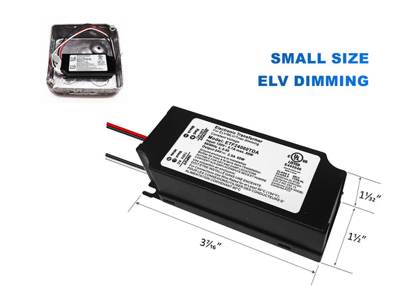 LED Dimmable Transformer - ELV Dimming - ETF-60W-24V-TDA - 3