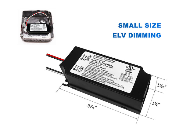 LED Dimmable Transformer - ELV Dimming - ETF-96W-24V-TDA - 3