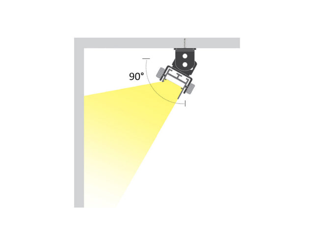 2321 LED Wall Washer Strip Light - Black Aluminum Channel ES 2321 - 94