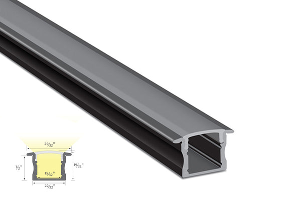 Dimensions of the YD 1201 aluminum channel.