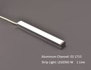 Example of light diffusion in YD 1202 channel with GL LED's premium Legend series LED strip light.
