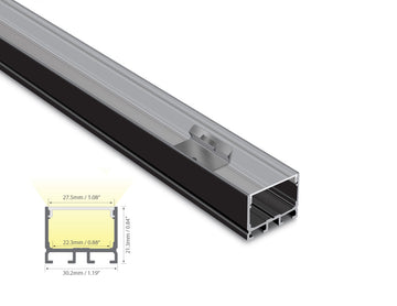Dimensions of the ES 3021 aluminum channel.