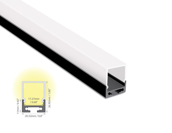 Dimensions of the YD 1604 aluminum channel.