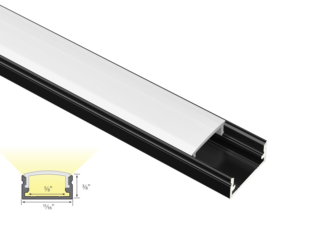Dimensions of the GLQ 1709 aluminum channel.