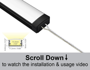 Dimensions of the GLQ 1709 Solder-Free aluminum channel.