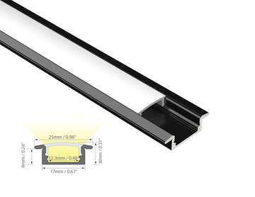 Dimensions of the GLQ 2309 aluminum channel.