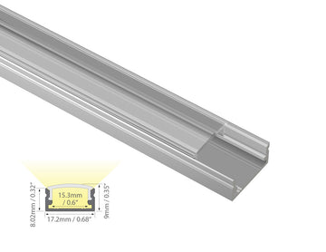 Dimensions of the GLQ 1707D aluminum channel.