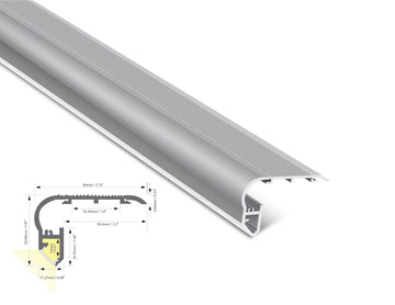 Dimensions of the GL 024 aluminum channel.