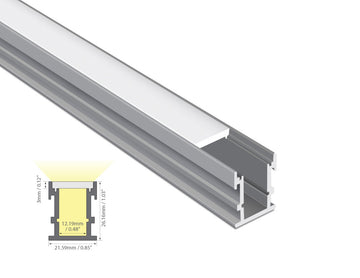Dimensions of the GL 034 aluminum channel.