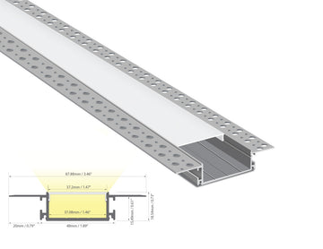 Dimensions of the GL 081 aluminum channel.