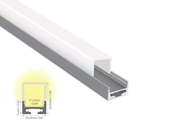 Dimensions of the YD 1604 aluminum channel.