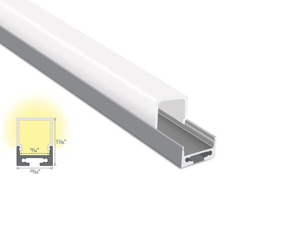 Dimensions of the YD 1604 aluminum channel.