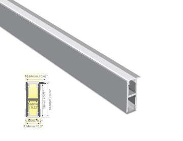 Dimensions of the JH 1713 aluminum channel.
