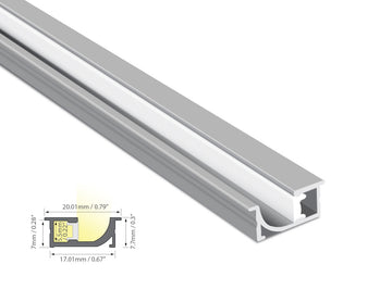 Dimensions of the JH 1722 aluminum channel.