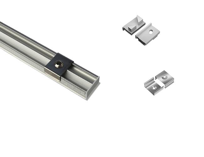 The GLQ 1811 aluminum channel with matching endcaps and 1709 metal clip